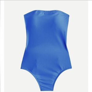 J Crew cross bandeau one piece - 22 - seacoast blue - new with tags